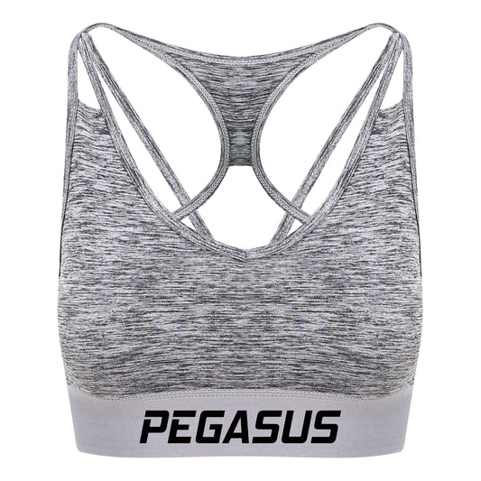 Cross Back Sports Bra - Grey Melange