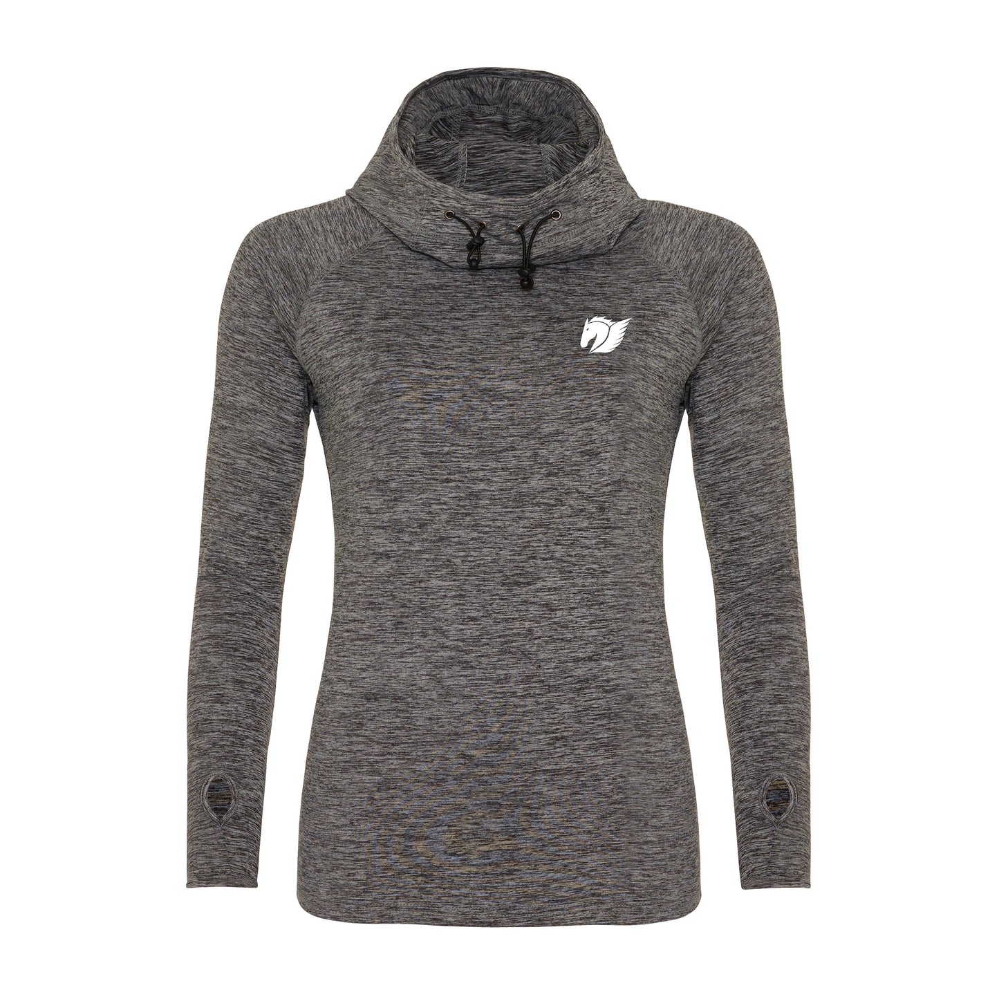 Cowl Neck Top - Grey Melange