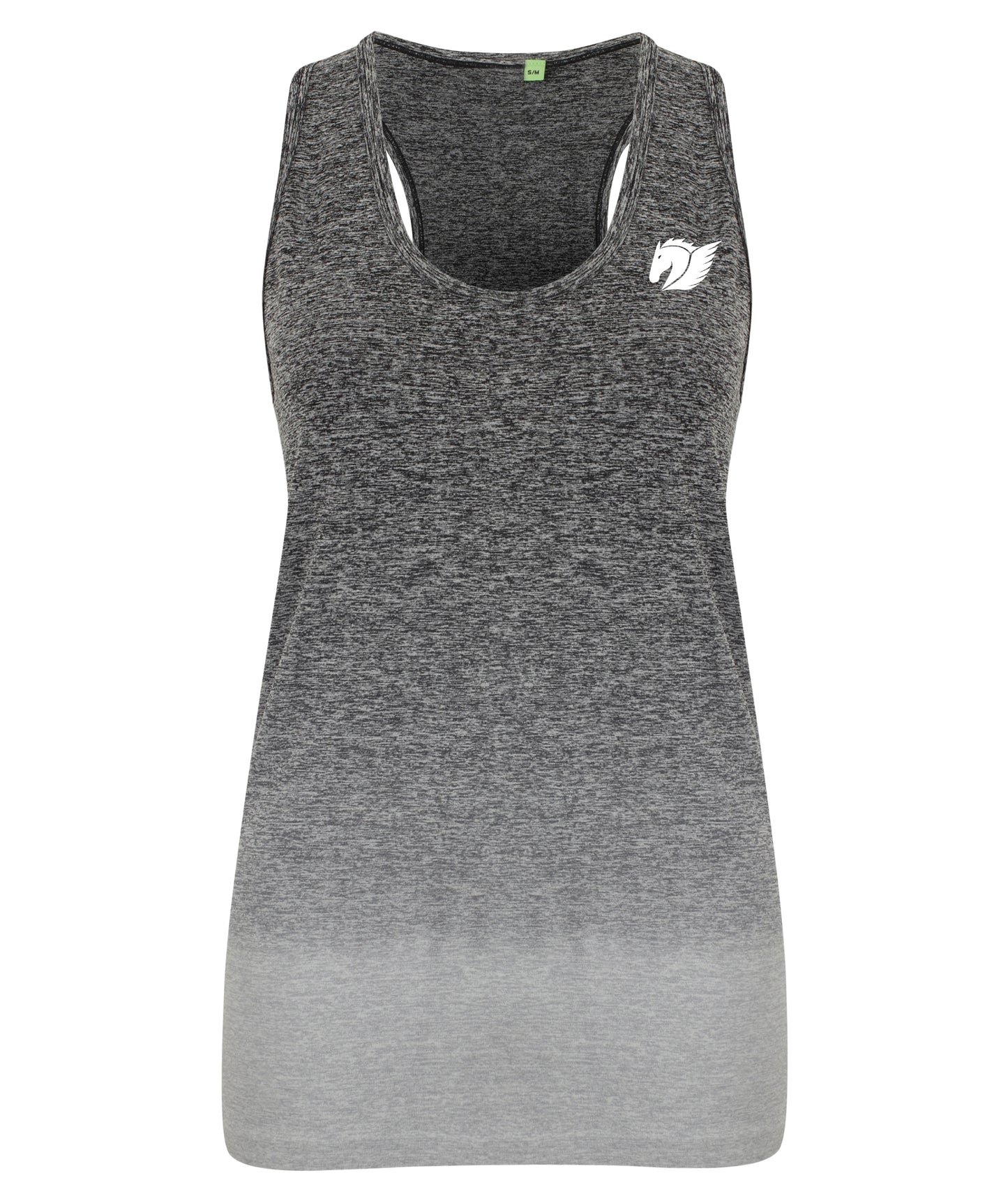 Ombre Seamless Vest - Dark Grey/ Light Grey Marl