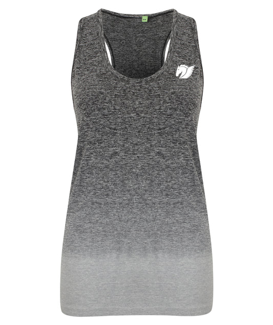Ombre Seamless Vest - Dark Grey/ Light Grey Marl