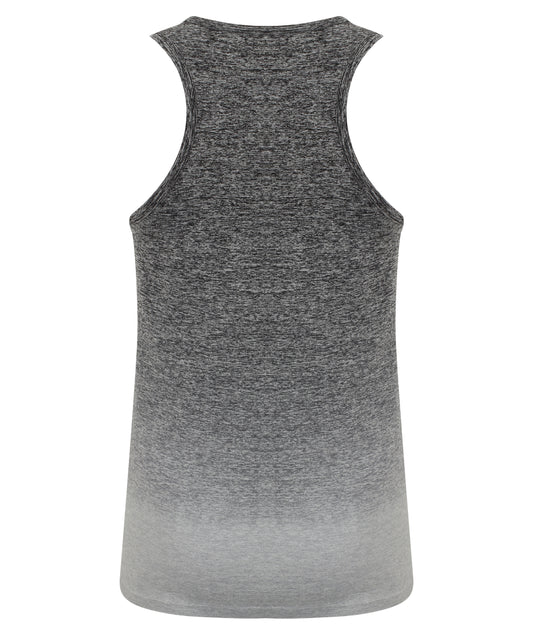 Ombre Seamless Vest - Dark Grey/ Light Grey Marl