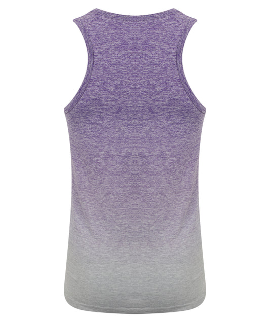 Ombre Seamless Vest - Purple/ Light Grey Marl
