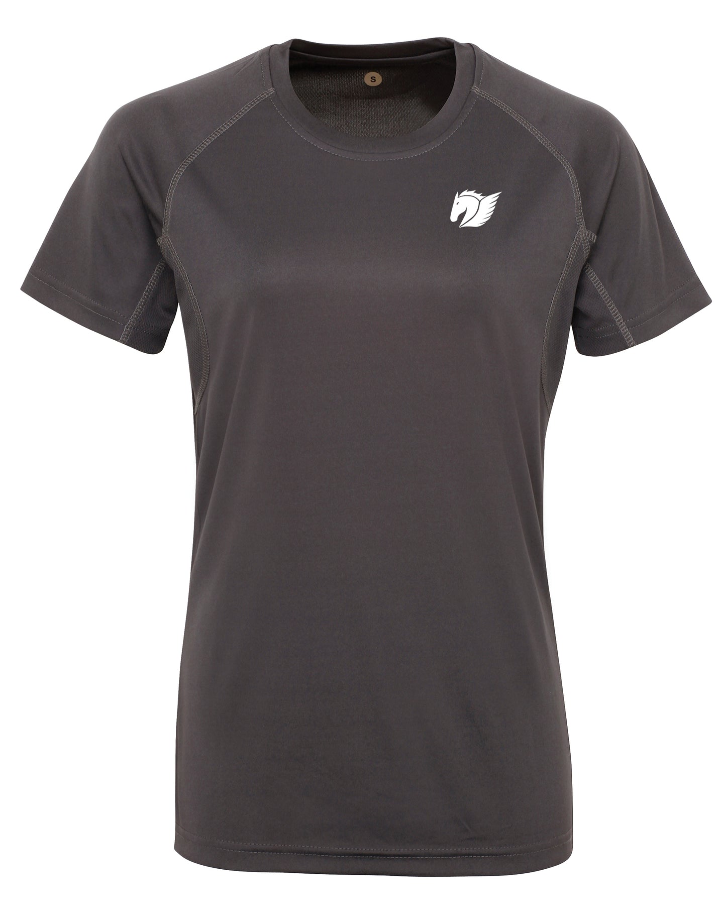 Women's Panelled Tech Tee - Charcoal