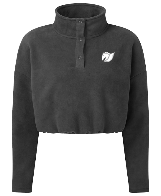 Cropped Fleece - Charcoal