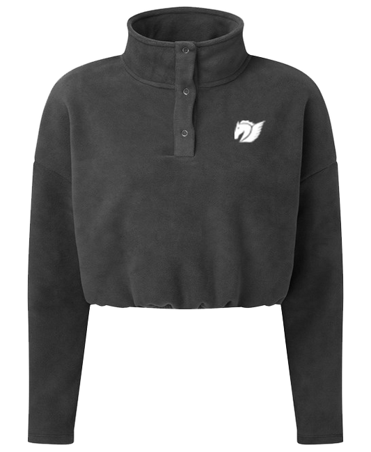 Cropped Fleece - Charcoal