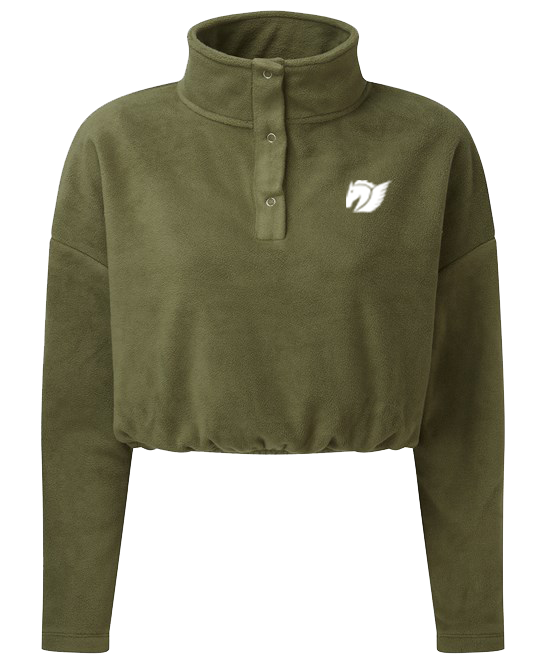 Cropped Fleece - Olive