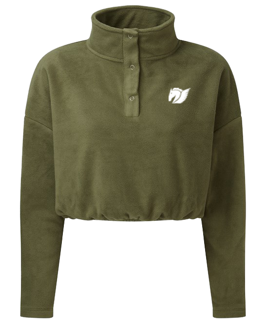Cropped Fleece - Olive