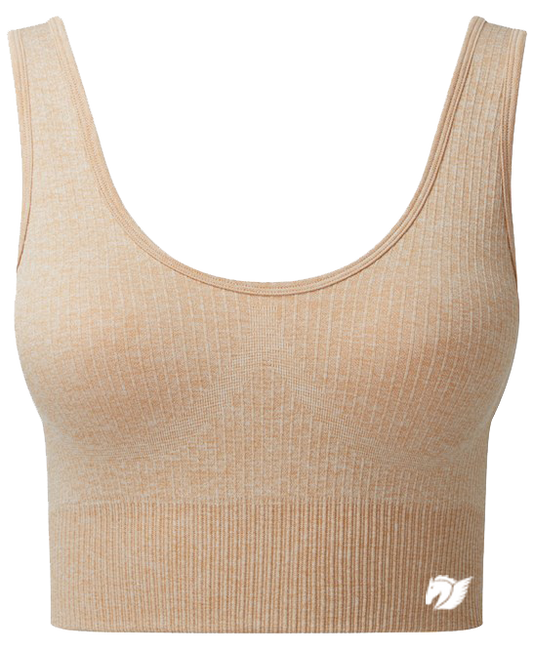 Ribbed Seamless Multi-Sport Bra - Nude Melange