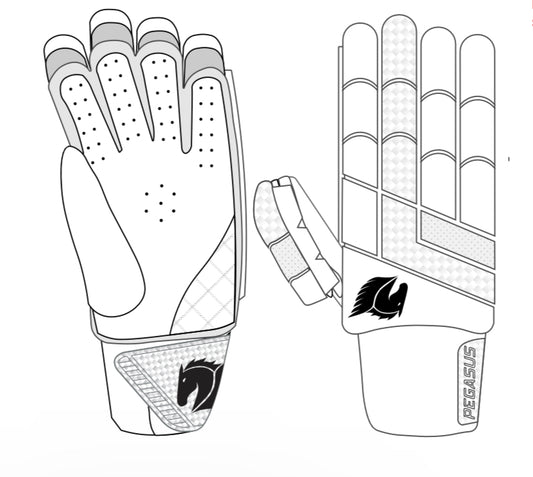 K-Series 2.1 Batting Glove - White/Grey