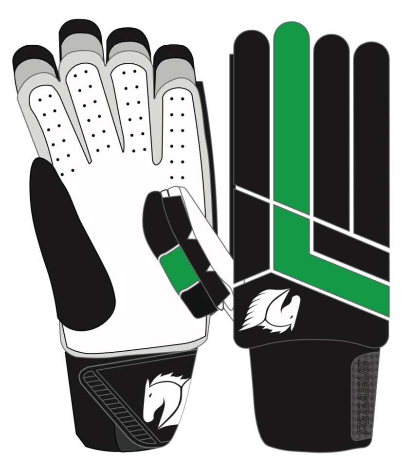Cowbridge CC Batting Glove 2 - Black/Green