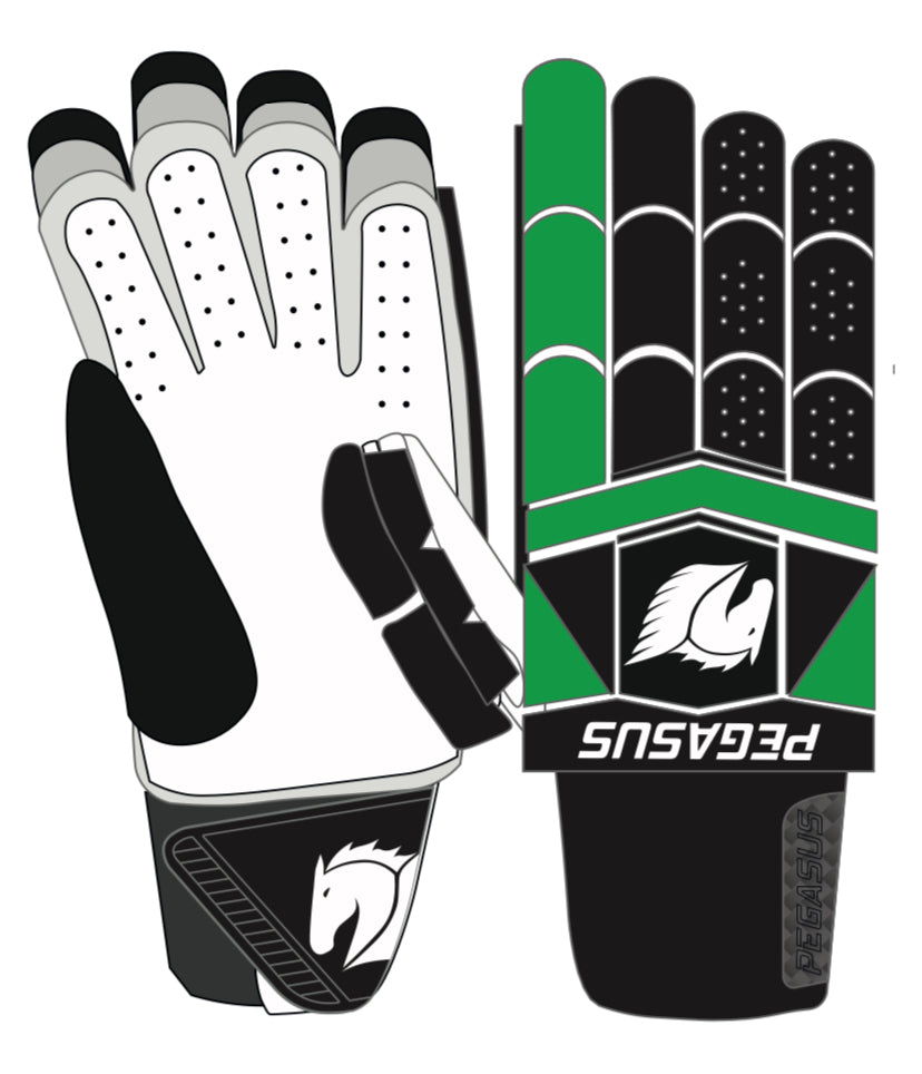 Cowbridge CC Batting Glove 1 - Black/Green