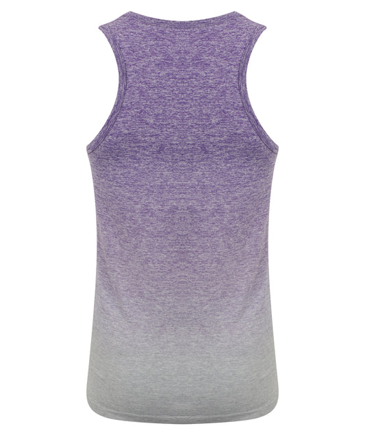 Ombre Seamless Vest - Purple/ Light Grey Marl