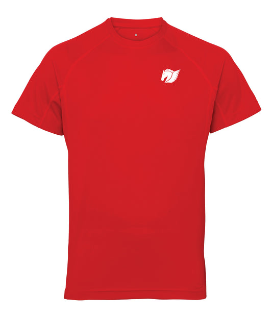 Panelled Tech Tee - Red