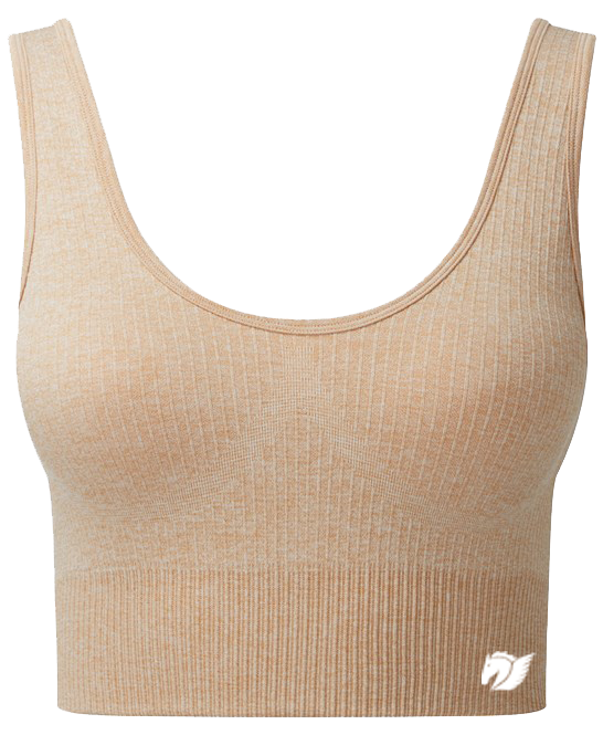 Ribbed Seamless Multi-Sport Bra - Nude Melange